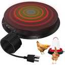 Chicken Water Heater, 11-inch Heated Chicken Waterer Base, Heating Base for Plastic & Metal Chicken Poultry Waterers, 77 Automatic Shut-Off Chickens Water Heater Pad with 6.5ft Power Cord (Black)