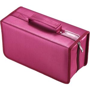 Alavisxf Nylon DVD Case - 160 Capacity Protective Disc Storage Organizer Bag for Car & Home