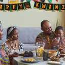 Happy Kwanzaa Banner for Home Office Party Decorations, Black African Heritage Holiday Theme Party Banner Backdrop for Kwanzaa Party Decorations Photo Props Party Supplies Hanging Ornaments