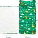 beeweed Toddler Nap Mat, Rollup Design Kid Sleeping Mat with Removable Pillow & Minky Blanket, Toddler Sleeping Bag for Daycare Preschool Travel Camping, 54"L x 52"W