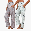 PNAEONG Women Cotton Pajama Pants Comfy Pj Bottoms Soft Printed Lounge Pant with Pockets XL