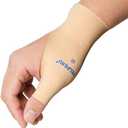 VELPEAU Thumb and Wrist Compression Sleeve for Tendonitis (Pack of 2), Seamless Technology, Gloves Wraps for Arthritis Pain Relief for Women & Men, Splint Liner, Fits Both Hands (Khaki, Long Version, M)