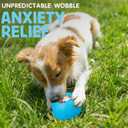 Long-Lasting Dog Lick Toy, Wobbly Dog Enrichment Lick Bowl to Keep Dogs Busy, Interactive Stuffable Dog Treat Feeder for Boredom, Silicone Treat Dispensing Chew Toy(Light Blue,L)
