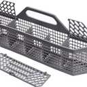 Universal Dishwasher Cutlery Basket Replacement WD28X10128 Dishwasher Utensil Silverware Basket, Compatible with Part No. AH959351, EA959351, PS959351, WD28X10127, WD28X10132