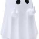 Halloween Ghost Figurine Funny Spooky Middle Finger Statue Halloween Table Decorations Cartoon Cute Resin Holiday Desktop Ornament Decor for Holiday Indoor Home Decor Gifts