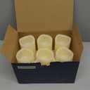 H-BLOSSOM Flickering Flameless Candles Battery Operated Real Wax Pillar Candles LED Candles with Cycling 5H Timer Pack of 6 (3" x 6")