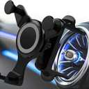 Round Air Vent Car Phone Mount for Jeep Wrangler & Mercedes Benz A/B/C/E/S-Class GLA/GLB/GLC, Mini Cooper Countryman Phone Holder Accessories, Gravity Automatic Locking
