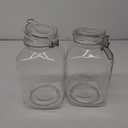 Set of 2 Large Glass Mason Jar with Lid (3 Liter) | Airtight Glass Storage Container for Food, Flour, Pasta, Coffee, Candy, Dog Treats, Snacks & More | Glass Organization Canisters 100 Ounces (100 oz 2 pack)