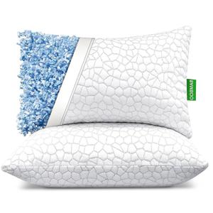   Luxury Shredded Memory Foam Pillow 2 Pack Queen
