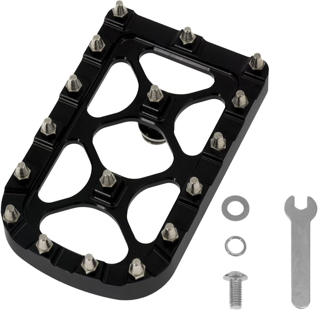 MX Style Brake Pedal Pad Foot Peg Step Plate Fit for Harley Softail FL 1986-2017 Dyna FLD 2012-2016 Touring Trike 1980-2025 Black