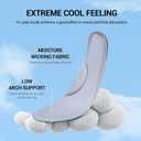 Women's Knit Slip On Walking Shoes - Comfort Ballet Flats with Rubber Sole & Arch Support (Gray)