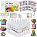 Large Tie Dye Kit for Kids and Adults - 239 Pack Permanent Tie Dye Kits for Clothing Craft Fabric Textile Party Group Handmade Project (Dye up to 60 Medium Adults T-Shirts!)