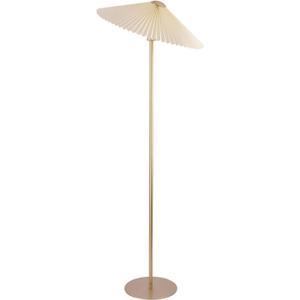 KUNJOULAM Pleated Floor Lamp, Pole Floor Lamps, Simple Design Tall Lamp with Fabric Lampshade, Standing Lamp for Living Room, Bedroom, Office, Home (Champagne Gold)
