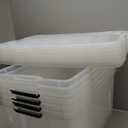 IRIS USA 72 Qt Stackable Plastic Storage Bins with Lids, 6 Pack - BPA-Free, Made in USA - See-Through Organizing Solution, Latches, Durable Nestable Containers, Secure Pull Handle - Clear