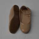 DREAM PAIRS Women's Dressy Ballet Flats Shoes Round Toe Comfortable Ankle Strap Patent Ballerina Flats Shoes Nude 7.5