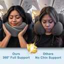 Neck Pillow for Traveling,Travel Neck Pillow for Airplanes,Cooling Fabric&100% Pure Memory Foam,Neck Pain Relief,Ergonomic Support for Long Flight(Gray, Standard Size-(Broad Fit))