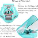 Mambobaby Float with Canopy and Tail New Upgraded Non-Inflatable Baby Pool Float Mambo Float Swim Trainer Solid Infant Swim Float Adjustable Pearl Foam Baby Swim Ring