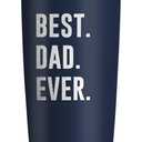 TEEZWONDER Gifts for Dad from Daughter Son - 20 oz Stainless Steel Insulated Coffee Tumbler with Lid - Birthday Gifts for Dad Who Wants Nothing, Mens Birthday Gift Ideas (Navy - Best Dad)