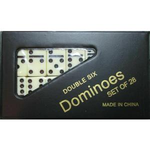 Dominoes Double Six Game Mini Travel Set of 28 Travel Game Tile Size is 1 5/8 inch x 3/4 inch x 1/4 inch for Travel