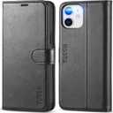 TUCCH Wallet Case for iPhone 12 /iPhone 12 Pro 5G, RFID Blocking Card Slot Stand [Shockproof TPU Interior Case] PU Leather Magnetic Protect Flip Cover Compatible with iPhone 12 Pro/12 6.1-inch, Black