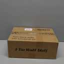 5 Tier Wall Bookshelf Unit for Bedroom Books, Large Floating Book Shelves Wall Mounted, Rustic Wood Lack Tiered Hanging Shelf for Kitchen Office Living Room Corner (Dark Brown)