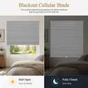 SERLMWNT No Drill Cordless Blackout Cellular Shades,60" W x 64" H,Grey
