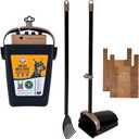 Arm & Hammer Dog Pooper Scooper Swivel Bin & Rake, Poop Scoop for Dogs, Black (2 Heavy Duty Scented Waste Bags Included)