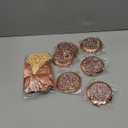 Chunful 6 Sets Bridesmaid Gifts for Women Include Rose Gold Compact Makeup Mirror with Satin Hair Ties Scrunchies Rhinestone Pocket Mirror for Bridal Shower Favors Bachelorette Party Gifts