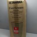 Mueller Janska M-Resin Heavy Duty Tall Planter, Indoor/Outdoor Grande Plant, Tree, Flower Pot, 2-Piece Set, 24, Modern Design, Built-in Drainage, Dark Gray (24 x 11.5")