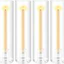 6pcs Hurricane Glass Candle Holders for Candlesticks,Large Glass Hurricane Candle Holder Bulk,Taper Hurricane Candle Holder with Cover and Heavy Base for Wedding Party Christmas (11.8''Height, 6 pieces, Clear)
