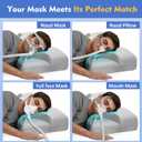 CPAP Cervical Pillow for Side Sleepers Reduce Mask Air Leaks & Pressure, Ergonomic Neck Support for Pain Relief, Dual-Height Memory Foam Pillow with Cooling Cover for Side, Back & Stomach Sleepers