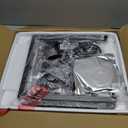 BOLUO Black Nightstand with Charging Station, LED Night Stand with Fabric Drawers and Shelf, Bedside Table with USB Ports and Outlets, Bedroom Nightstand Modern