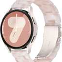 Resin Bands Compatible with Samsung Galaxy Watch 7 FE 6 5 40mm 44mm/Pro 45mm,Galaxy Watch 4 40/44mm,Galaxy Active 2 40/44mm,20mm Band for Galaxy Watch 6 4 Classic 42mm 43mm 46/47mm Watch 3 41mm Women