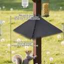 lasuroa 4pcs Serrated Squirrel Baffles, PVC Bird Feeder Pole Squirrel Proof Baffles Shepherds Hook Squirrels Guard for Outdoors Bird Feeder Pole