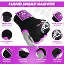 BEAST RAGE Inner Gloves with Hand Wraps Quick Wrap Long 36" Wrist Support MMA Muay Thai Bandages Punching Martial Arts Training Men Women Kickboxing Bandages Under Bag Gloves