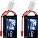 Zeee 2S Lipo Battery 850mAh 7.4V 50C Soft Pack RC Battery with JST Connector for FPV Drone Quadcopter Airplane RC Boat Helicopter RC Car RC Models(2 Pack)