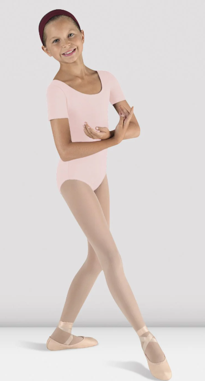 Bloch Dance Girls Ballet Short Sleeve Leotard Pink 14