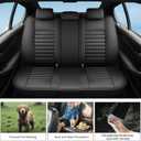 Fit RAV4 Car Seat Covers Set for Toyota RAV4 2019-2024 2025 2026 Hybrid SE/XSE/LE/XLE/XLE Premium/Limited Automotive Cushion Protector Replacement, Waterproof Faux Leather(Full Set,Black)