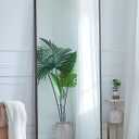 Antok Full Length Mirror, 56"x15" Floor Mirror with Stand, Hanging Mounted Mirrors for Bedroom, Living Room, Cloakroom, Dining Room, Black, Rect