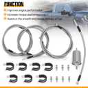 Flexible Stainless Steel Braided Fuel Line Kit Compatible with Chevy Silverado 1500 2500 HD 3500 99-03 For GMC Sierra 1500 2500 HD 3500 99-03 Replace 819-840, 15043857, 15765803