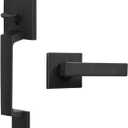 Aqara Front Door Handleset, Single Cylinder Exterior Door Entry Handle with Door Lever, Reversible for Right and Left Handed Sided Doors, Non-Locking, Ideal for Modern Doors Smart Locks