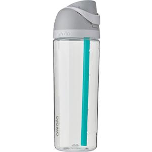 Owala FreeSip Clear Tritan Plastic Water Bottle with Straw, BPA-Free Sports Water Bottle, Great for Travel, 25 Oz, Shy Marshmallow