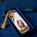 Saby Waby Premium Gold-Plated Brass Bookmark Gift Box - Limited Edition - Michelangelo Inspired Art Authentic Renaissance Style with Artistic Imperfection