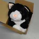 Skylety 5 Pieces Cat Stuffed Animal with Babies Inside Belly Plush Cat Pregnant Mommy Kitty with 4 Cute Fluffy Stuffed Kittens Christmas Birthday Surprise Gifts(Black, White)