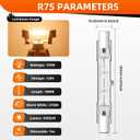 R7S 78mm Halogen Bulb R7S T3 100W 120V J Type Halogen Light Bulb with 3-Inch Long Double Ended for Work,Landscape,Security,Ceiling Lights,Dimmable 2700K Warm White Pack of 6
