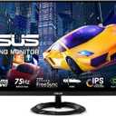 ASUS 27 1080P Gaming Monitor (VZ279QG1R) - Full HD, IPS, 75Hz, 1ms, Extreme Low Motion Blur, FreeSync, Eye Care, DisplayPort, HDMI, Tilt Adjustable, Ultra-Slim,Black