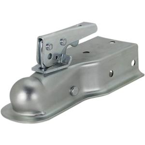 Quick Products QP-HS3022Z Zinc Trigger-Style Trailer Coupler - 1-7/8" Ball, 3" Channel - 2,000 lbs, SILVER