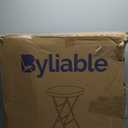 Cocktail Table 28in Folding Round High Top Indoor Outdoor with Removable Legs, Tall Bistro Foldable Bar Height Table for Parties, Patio, Backyard, Dining, Wedding, White- 2PCS