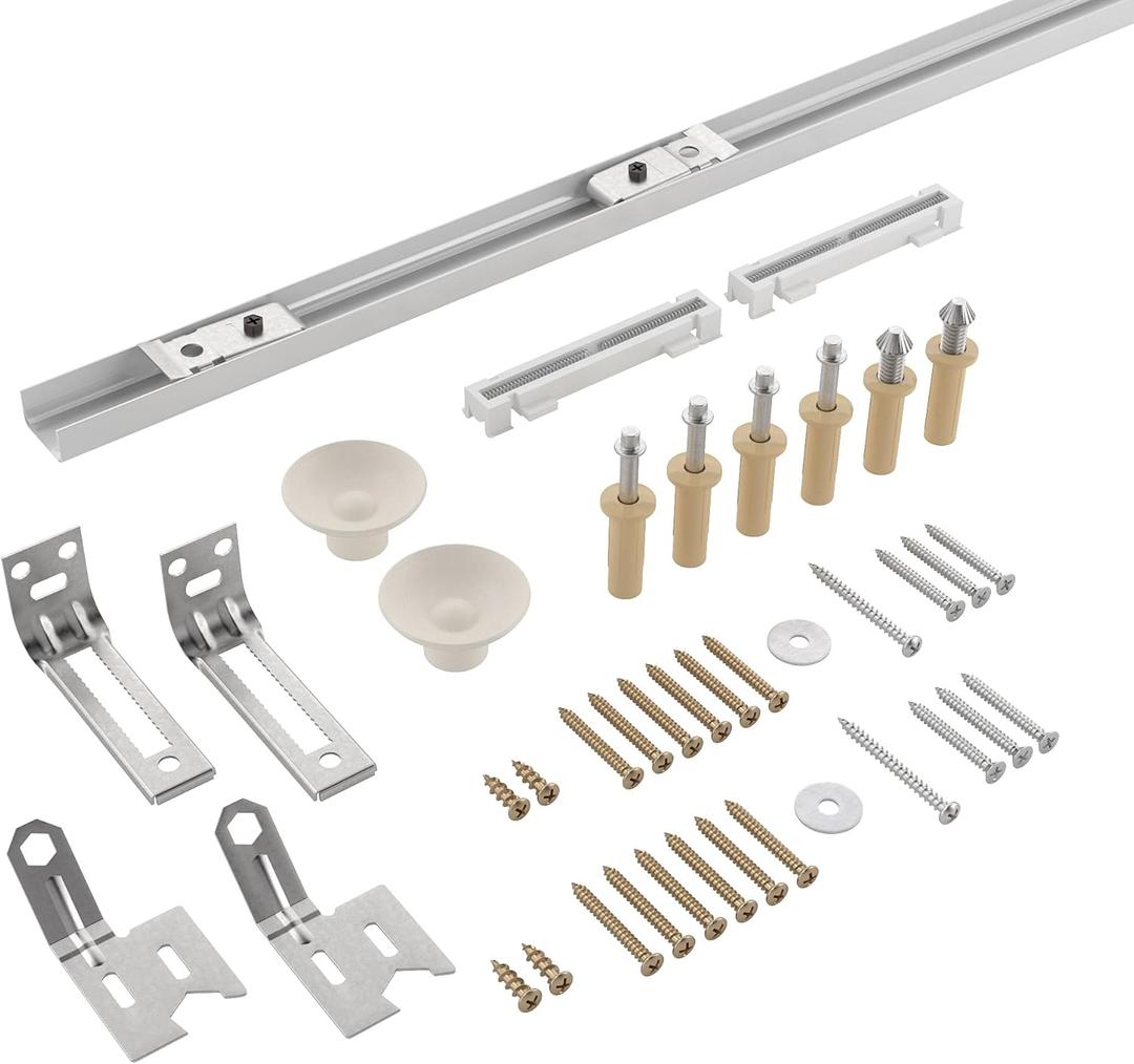 Richelieu Hardware 14028WBC Onward Bi-Fold Door Hardware Kit 72 in (1820 mm), Track White