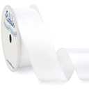 Ribbli White Double Faced Satin Wired Ribbon 1.5 Inch Christmas Ribbon for Gift Wrapping Wreaths Garland Tree Decoration Crafts Home Decor-Continous 10 Yards